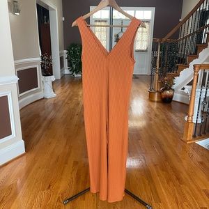 ZARA Orange Jumpsuit Size S